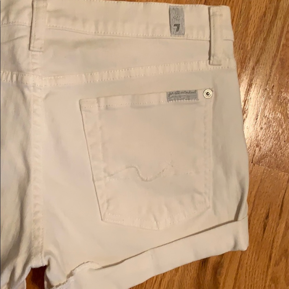 White Jean Shorts